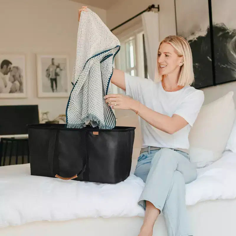 Panier à linge fourre-tout pliable, polyester recyclé, capacité de 50L, conception pop-up – 56 cm L x 56 cm l x 43 cm H