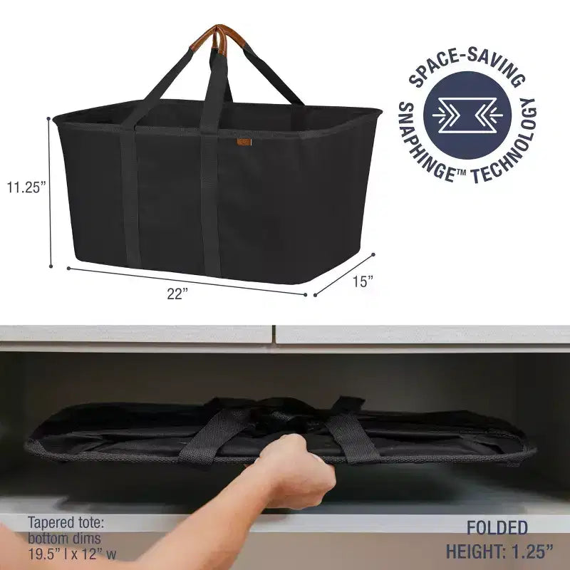 Panier à linge fourre-tout pliable, polyester recyclé, capacité de 50L, conception pop-up – 56 cm L x 56 cm l x 43 cm H