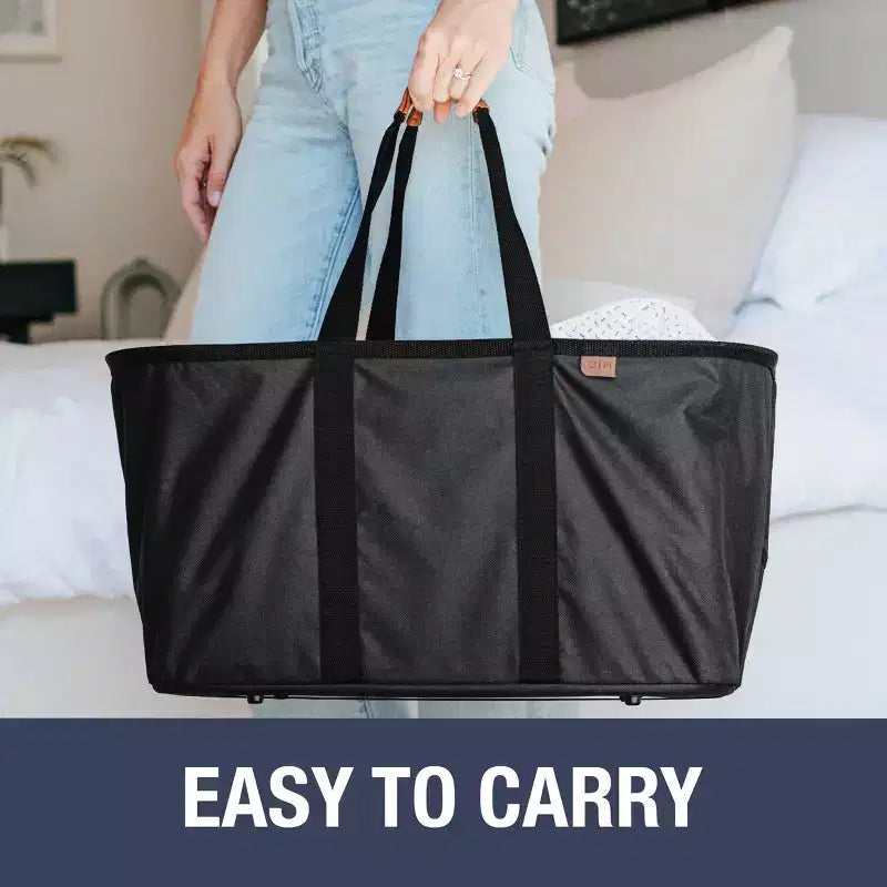 Panier à linge fourre-tout pliable, polyester recyclé, capacité de 50L, conception pop-up – 56 cm L x 56 cm l x 43 cm H