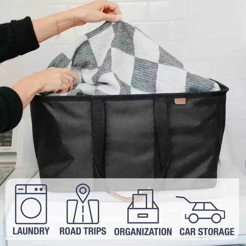 Panier à linge fourre-tout pliable, polyester recyclé, capacité de 50L, conception pop-up – 56 cm L x 56 cm l x 43 cm H