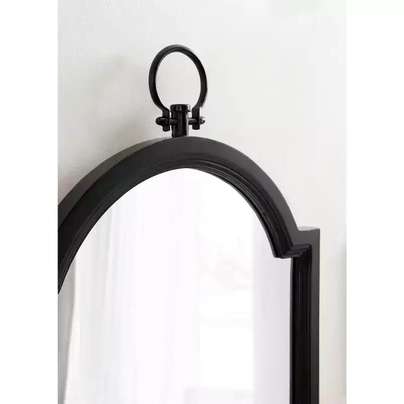 Miroir Mural Cintre Noir 45,7x76,2 cm – Style Ferme, Mural