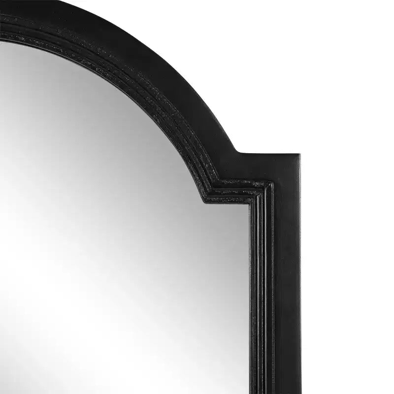 Miroir Mural Cintre Noir 45,7x76,2 cm – Style Ferme, Mural