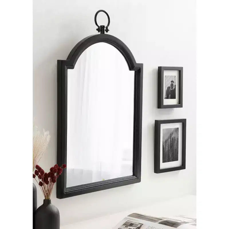 Miroir Mural Cintre Noir 45,7x76,2 cm – Style Ferme, Mural