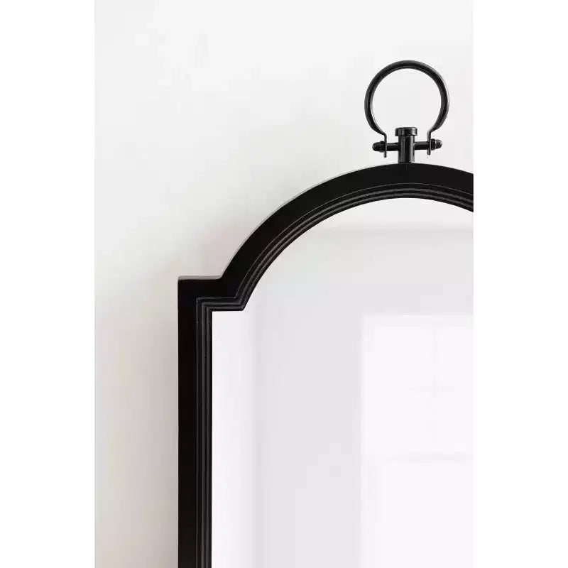 Miroir Mural Cintre Noir 45,7x76,2 cm – Style Ferme, Mural