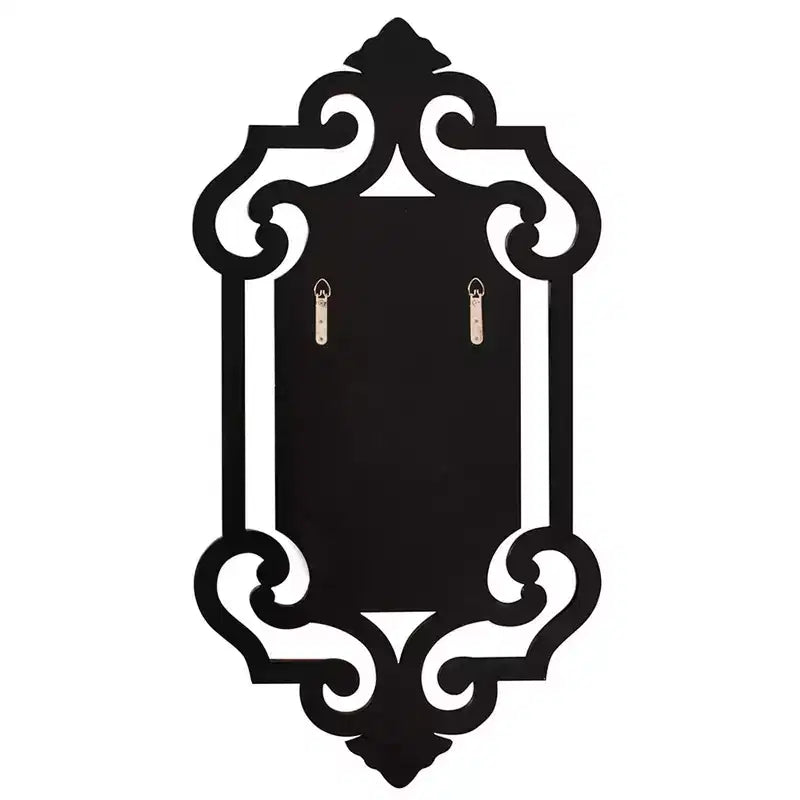 Miroir mural rectangulaire 54"x14" en pied avec cadre en verre orné