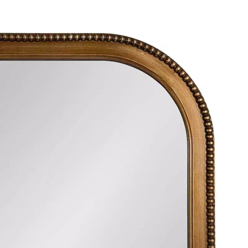 Miroir mural arqué 40"x30" avec cadre doré orné