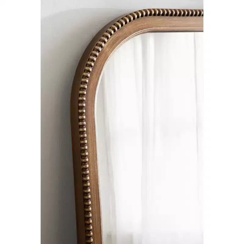 Miroir mural arqué 40"x30" avec cadre doré orné