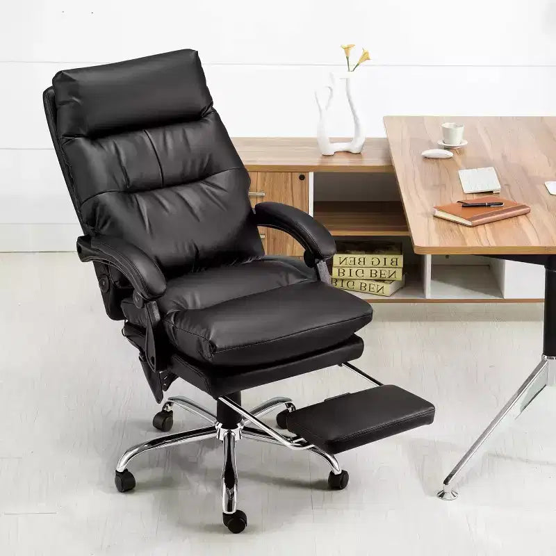 Fauteuil de bureau de direction de massage 4 points avec repose-pieds