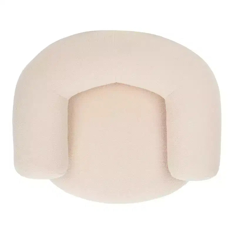 Fauteuil pivotant avec cadre en pin et revêtement en polyester – Siège 49 cm L x 60 cm P x 46 cm H, supporte 125 kg