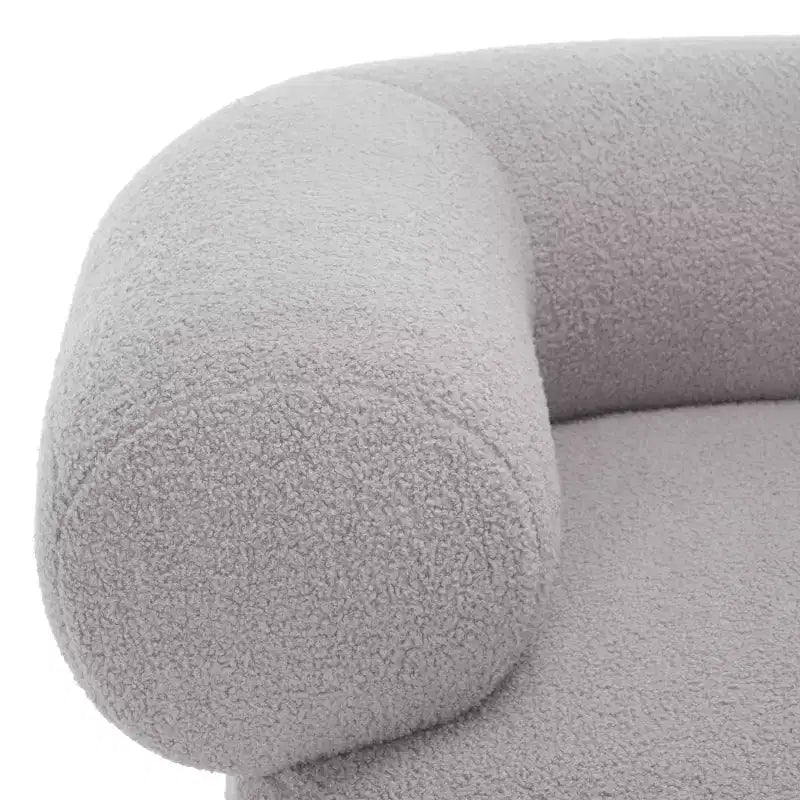 Fauteuil pivotant avec cadre en pin et revêtement en polyester – Siège 49 cm L x 60 cm P x 46 cm H, supporte 125 kg
