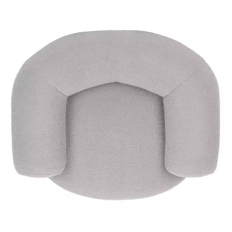 Fauteuil pivotant avec cadre en pin et revêtement en polyester – Siège 49 cm L x 60 cm P x 46 cm H, supporte 125 kg
