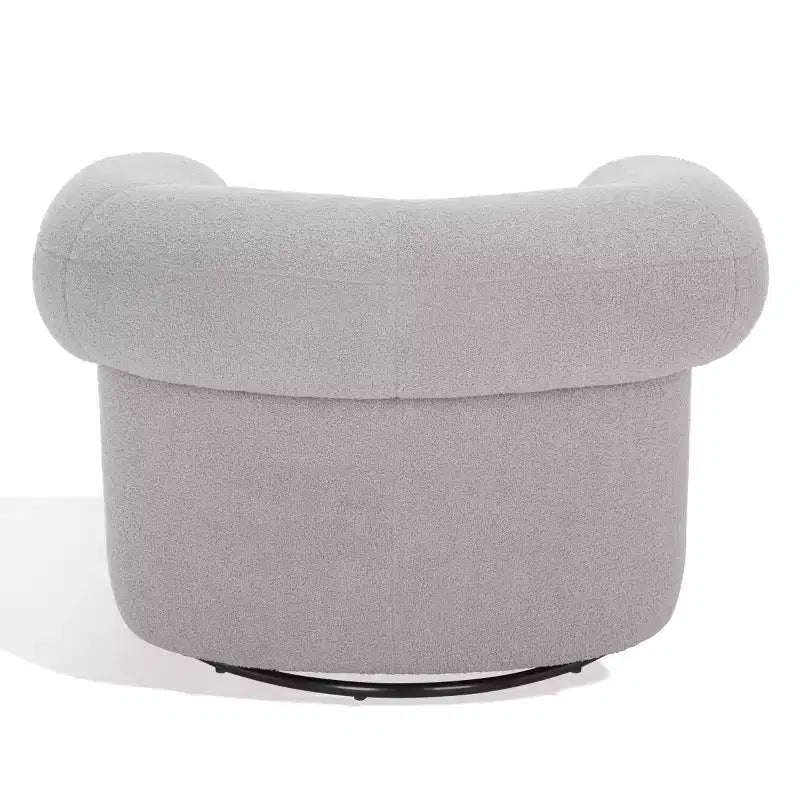 Fauteuil pivotant avec cadre en pin et revêtement en polyester – Siège 49 cm L x 60 cm P x 46 cm H, supporte 125 kg