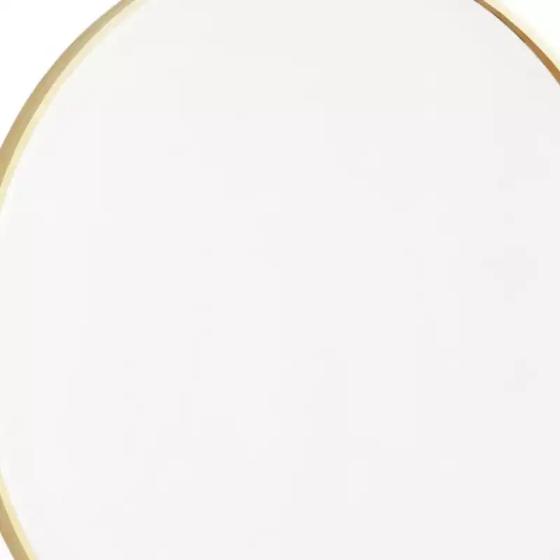 Miroir de salle de bain rond encadré en métal doré de 76,2 cm
