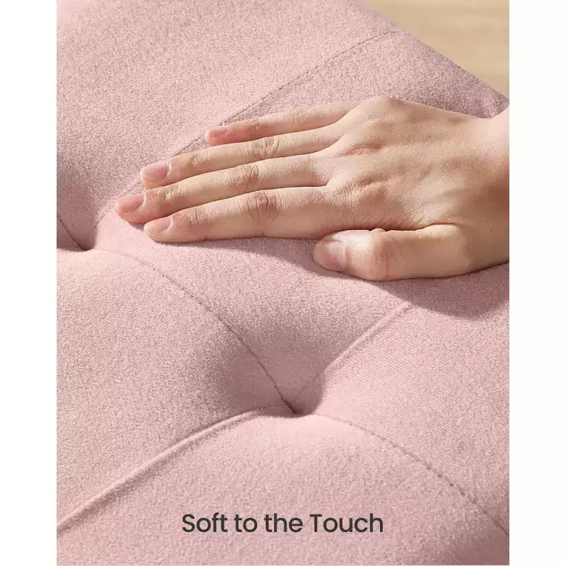 Petit Pouf de Rangement en Velours Pliable, 38 x 38 x 40 cm, Capacité de 37 litres