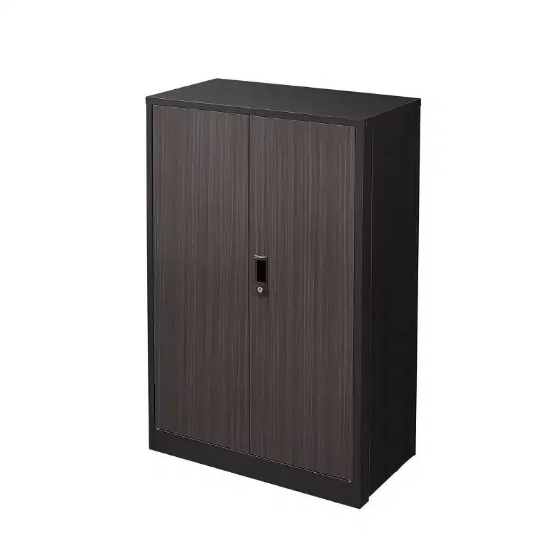 Armoire de rangement pliante en métal de 27,5 po avec portes verrouillables et étagères réglables, noir