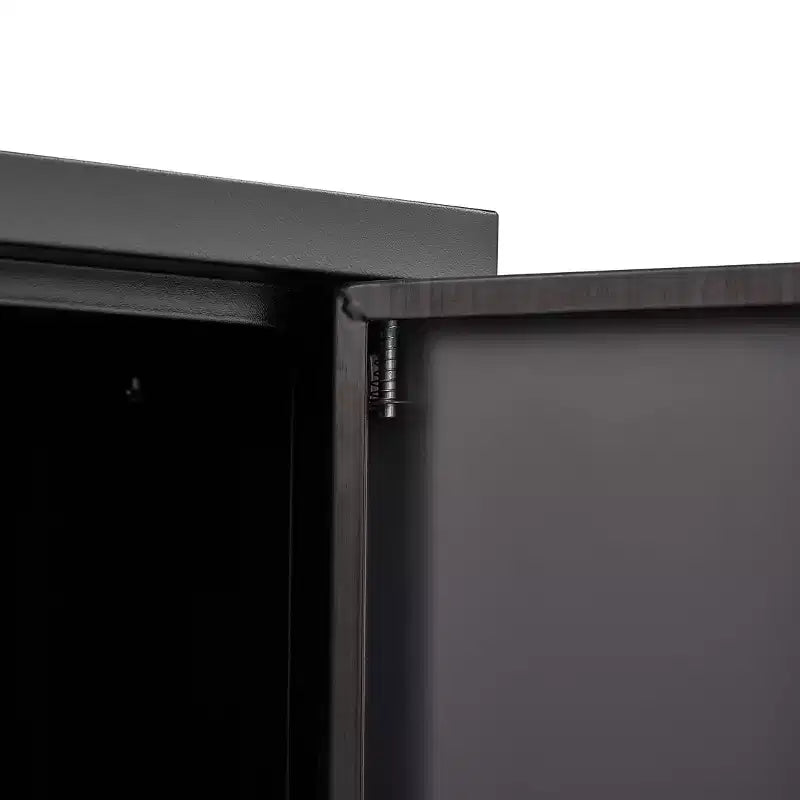 Armoire de rangement pliante en métal de 27,5 po avec portes verrouillables et étagères réglables, noir