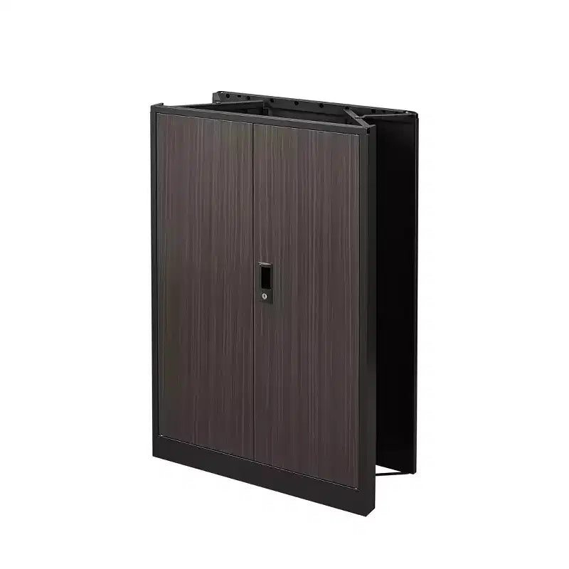 Armoire de rangement pliante en métal de 27,5 po avec portes verrouillables et étagères réglables, noir