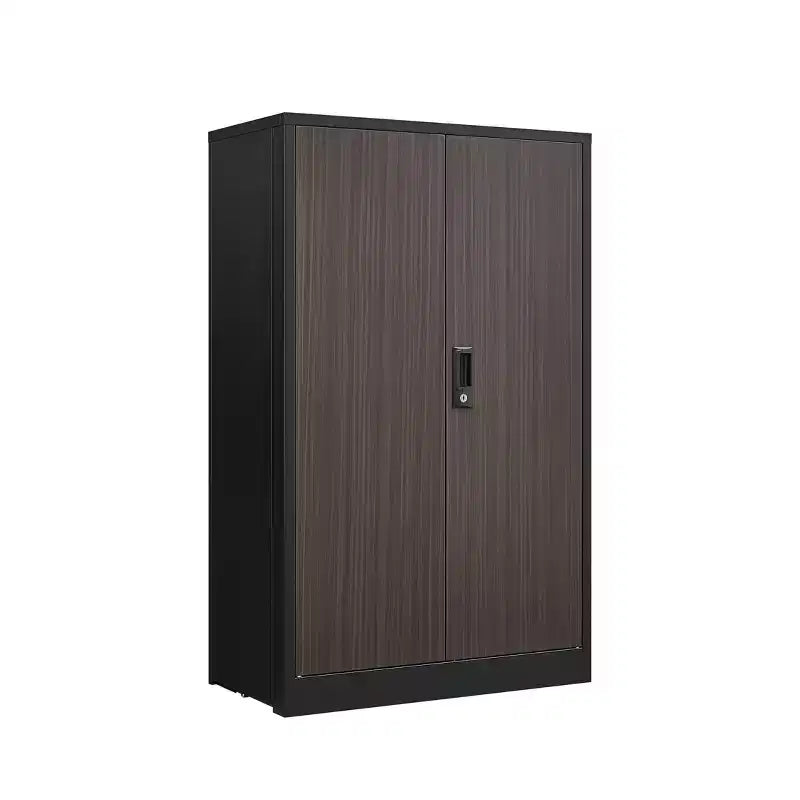 Armoire de rangement pliante en métal de 27,5 po avec portes verrouillables et étagères réglables, noir