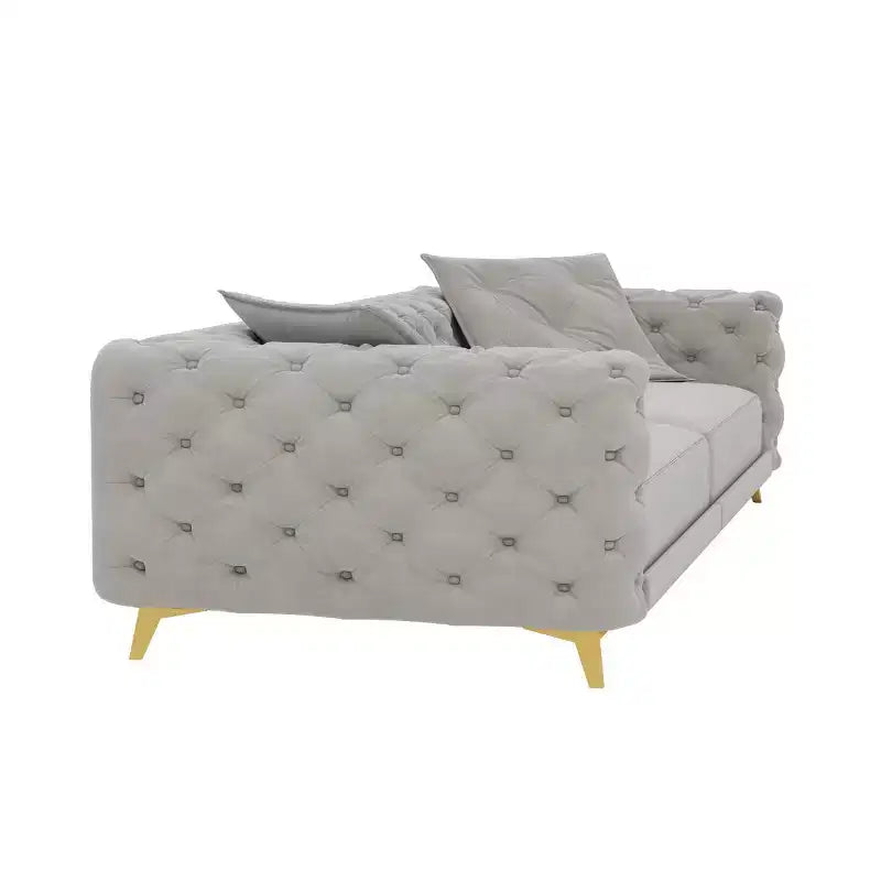 Canapé-lit convertible 3-en-1 King Size avec pouf mobile – 97,7"l x 37,4"P x 28"H, Revêtement en velours