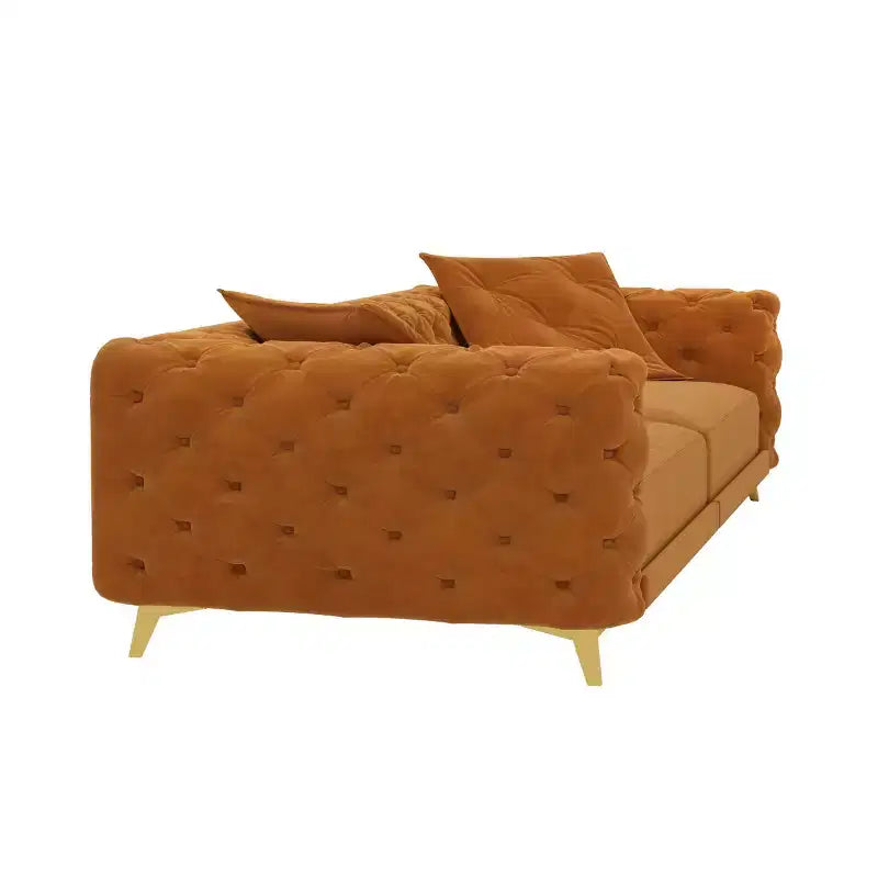 Canapé-lit convertible 3-en-1 King Size avec pouf mobile – 97,7"l x 37,4"P x 28"H, Revêtement en velours