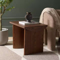 Table d'appoint marron noyer avec pieds en bois – 50,8 cm (H) x 60 cm (l) x 46 cm (P), supporte 22,7 kg