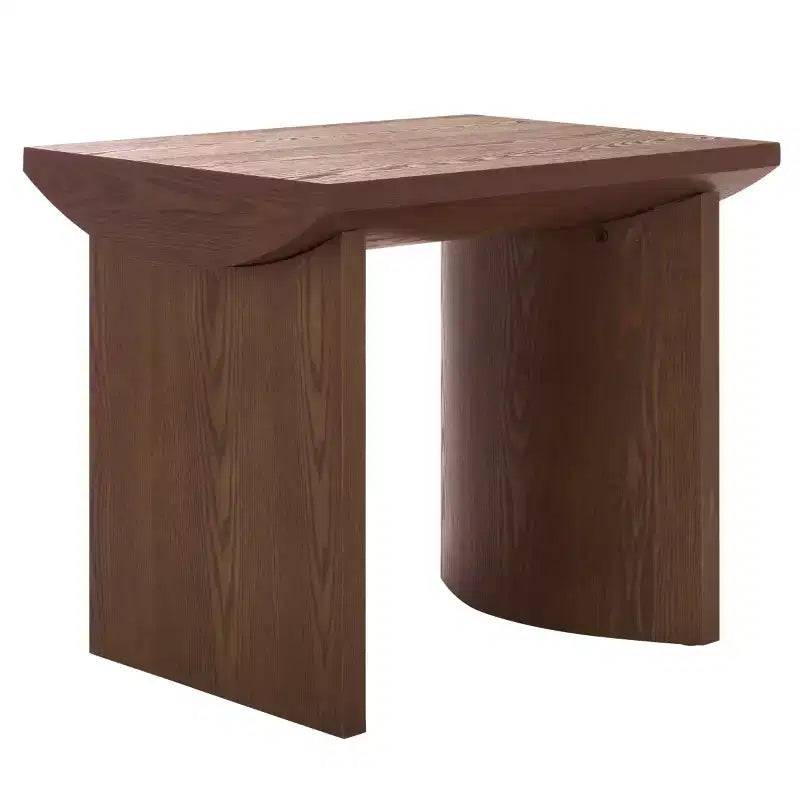 Table d'appoint marron noyer avec pieds en bois – 50,8 cm (H) x 60 cm (l) x 46 cm (P), supporte 22,7 kg