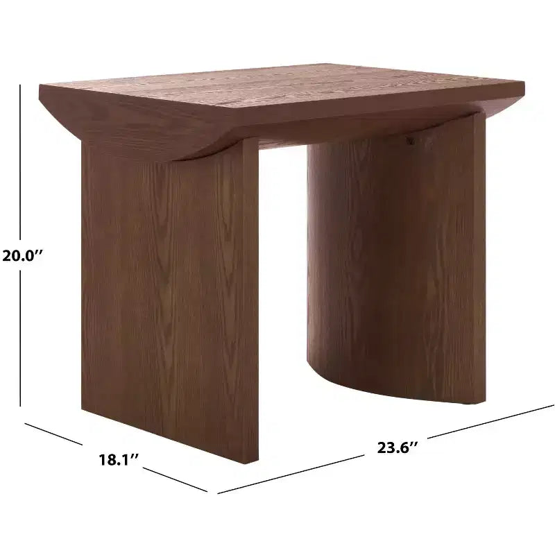 Table d'appoint marron noyer avec pieds en bois – 50,8 cm (H) x 60 cm (l) x 46 cm (P), supporte 22,7 kg