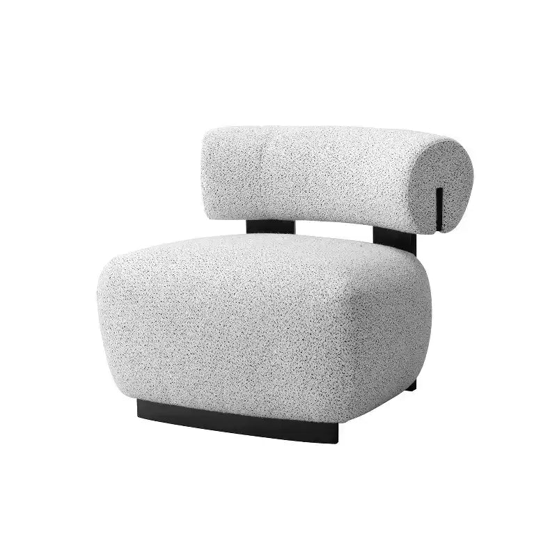 Lot de 2 fauteuils d'appoint modernes du milieu du siècle, tissu en polyester tissé, cadre en bois de frêne, aucun assemblage requis – 30,7"L x 32,7"H x 27,2"P, ivoire/noir
