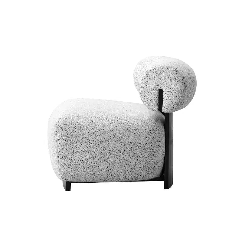 Lot de 2 fauteuils d'appoint modernes du milieu du siècle, tissu en polyester tissé, cadre en bois de frêne, aucun assemblage requis – 30,7"L x 32,7"H x 27,2"P, ivoire/noir
