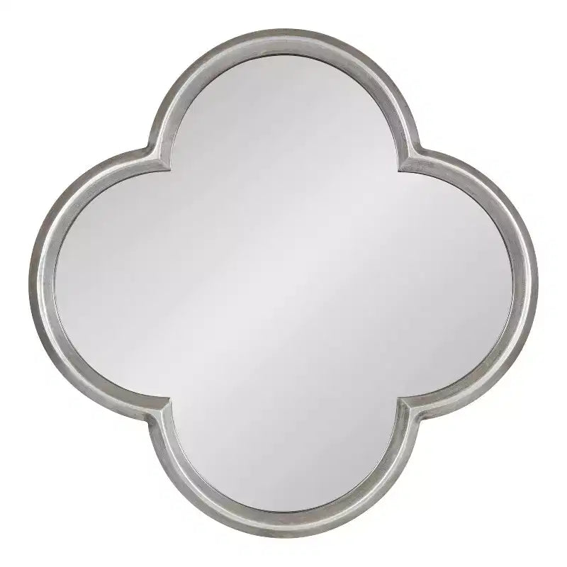 Miroir mural festonné en MDF 28x28 Argent