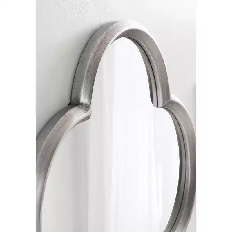 Miroir mural festonné en MDF 28x28 Argent