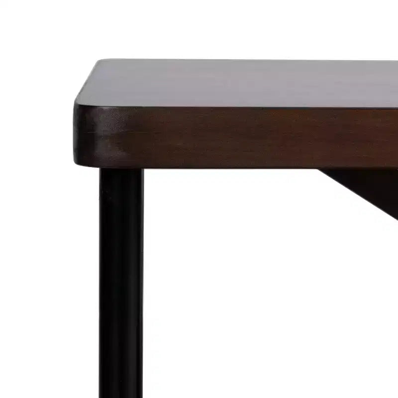 Meuble TV industriel - Noyer et noir, 140 cm, Cadre acajou brillant