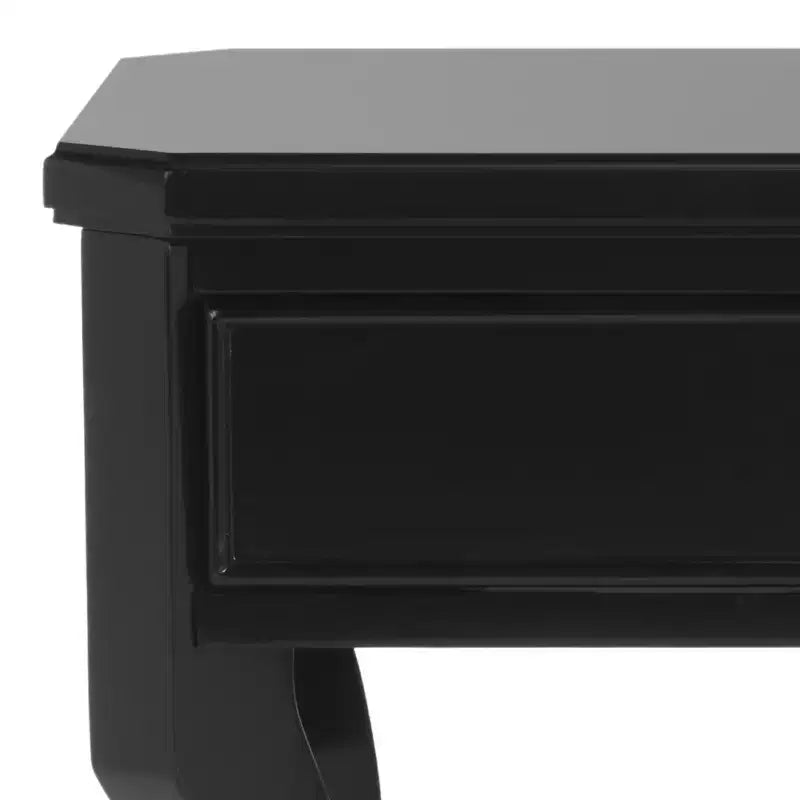 Table de chevet en hévéa à 1 tiroir avec étagère ouverte