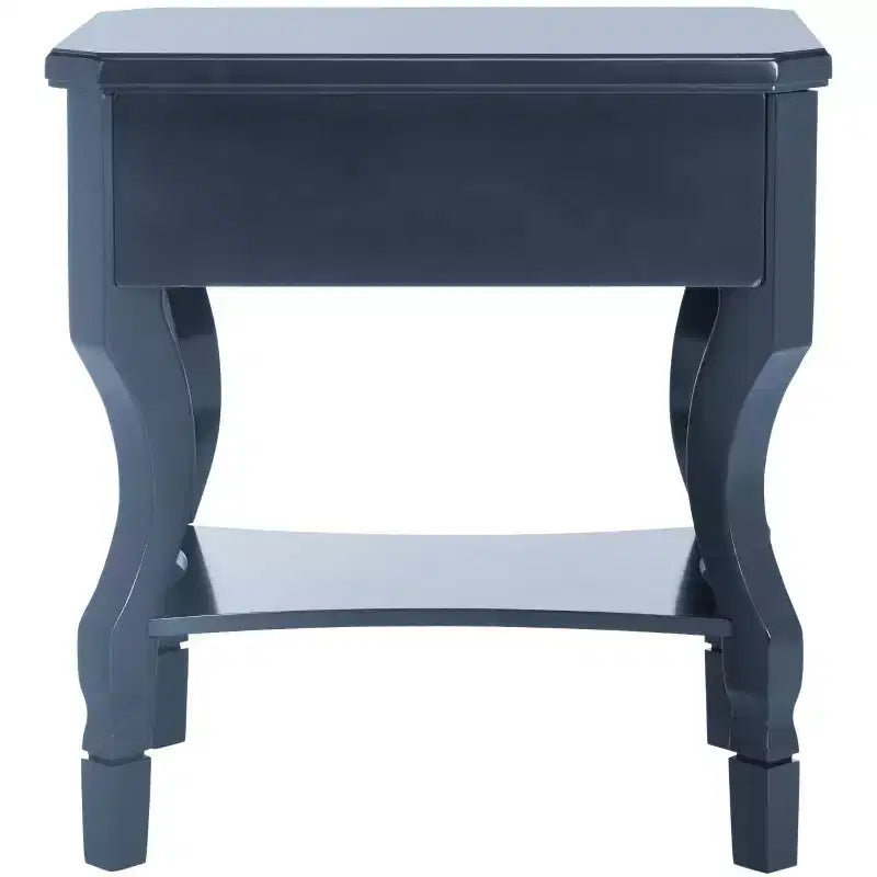 Table de chevet en hévéa à 1 tiroir avec étagère ouverte