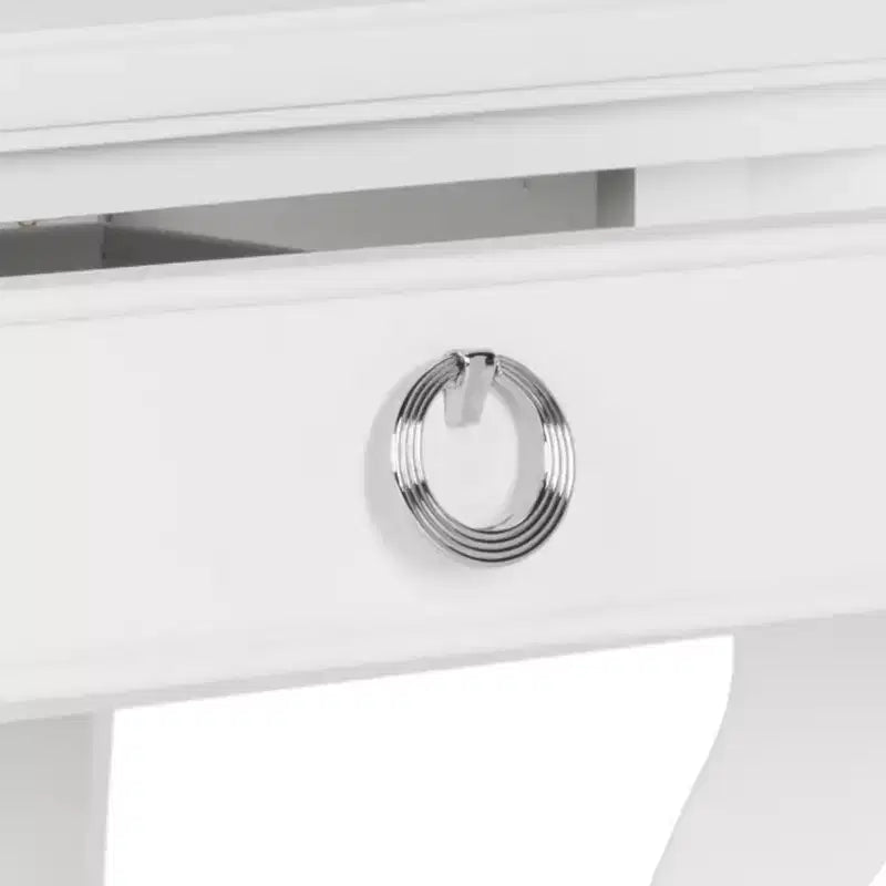 Table de chevet en hévéa à 1 tiroir avec étagère ouverte