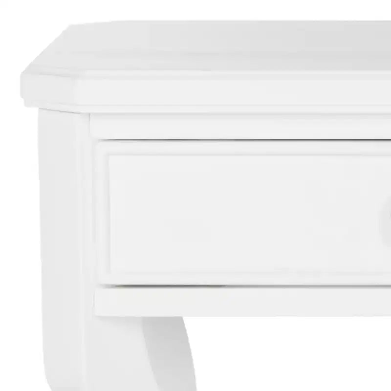 Table de chevet en hévéa à 1 tiroir avec étagère ouverte
