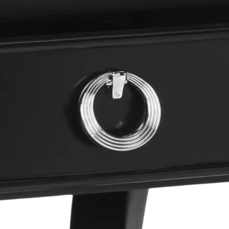 Table de chevet en hévéa à 1 tiroir avec étagère ouverte