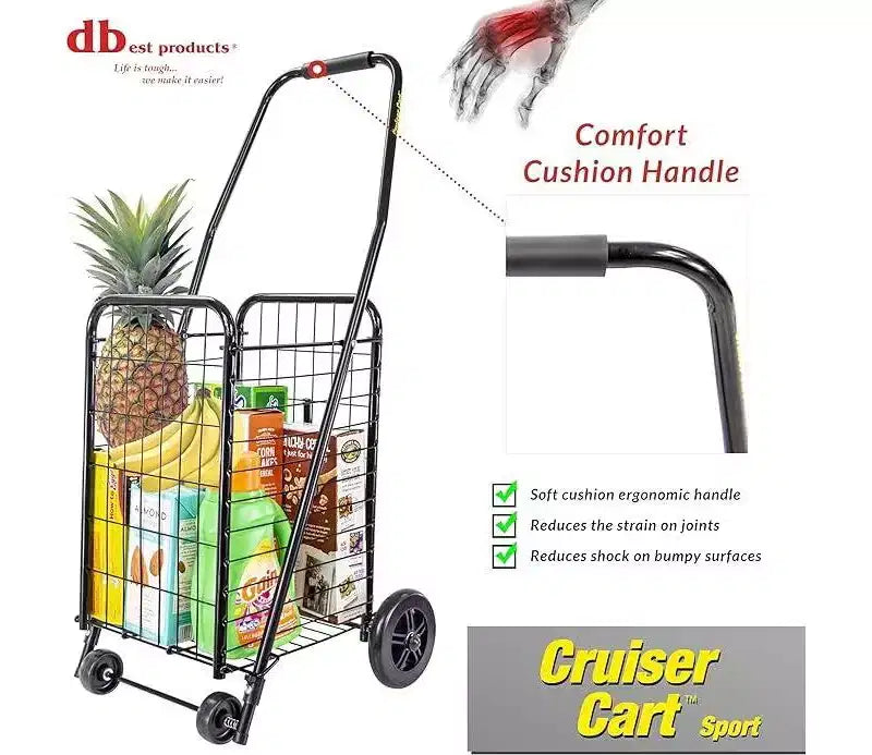 Chariot de rangement pliable et léger avec structure en acier – Supporte 36 kg, se plie à plat, 89 cm (H) x 43 cm (l)