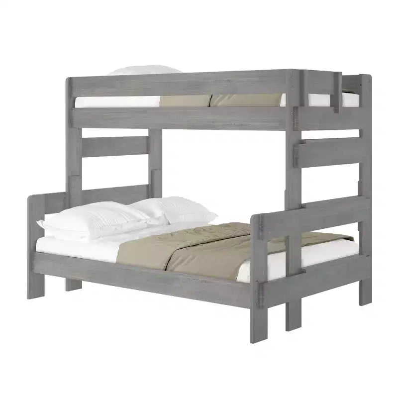 Lit superposé jumeau sur grand – Bois de pin massif, 78,5"L x 58,5"l x 63,25"H