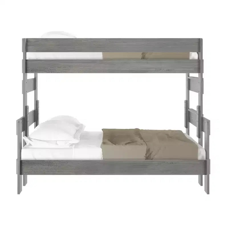 Lit superposé jumeau sur grand – Bois de pin massif, 78,5"L x 58,5"l x 63,25"H