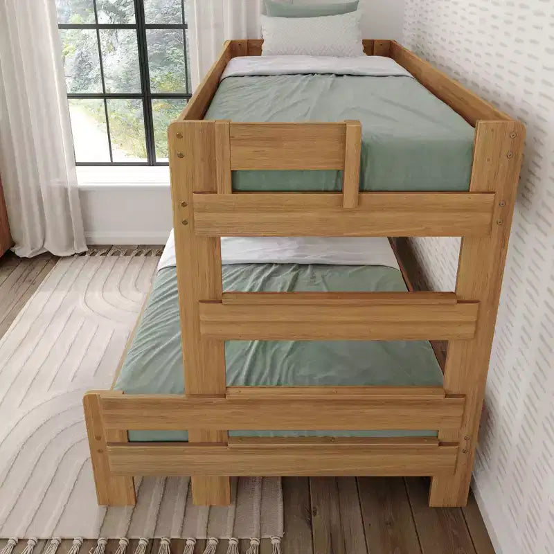 Lit superposé jumeau sur grand – Bois de pin massif, 78,5"L x 58,5"l x 63,25"H