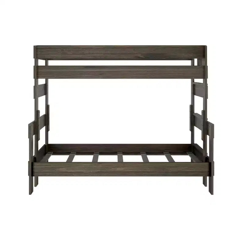 Lit superposé jumeau sur grand – Bois de pin massif, 78,5"L x 58,5"l x 63,25"H
