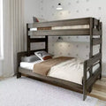 Lit superposé jumeau sur grand – Bois de pin massif, 78,5"L x 58,5"l x 63,25"H