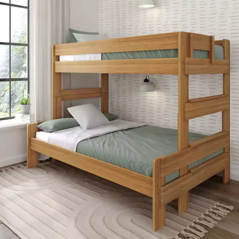 Lit superposé jumeau sur grand – Bois de pin massif, 78,5"L x 58,5"l x 63,25"H