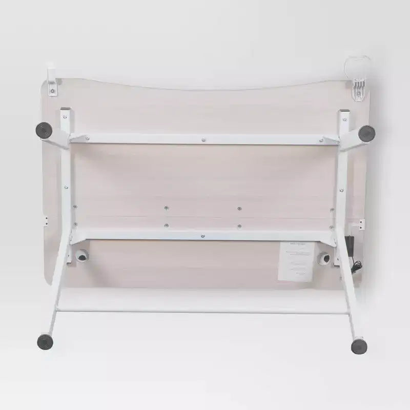 Bureau Gaming avec Lumières LED et Support Casque – 112 cm P x 70 cm L x 75 cm H, Cadre en Acier, Supporte 59 kg