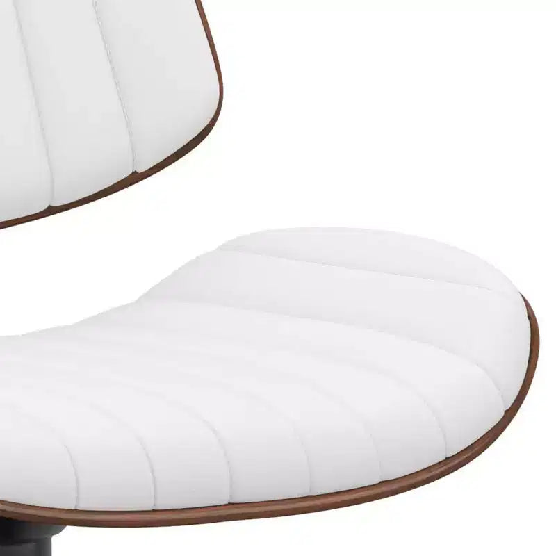 Tabouret de bar pivotant réglable, hauteur comptoir, cadre en métal, assise en mousse, sans accoudoirs, dossier mi-hauteur – Hauteur d'assise 63,5 cm-83,8 cm, supporte 113,4 kg