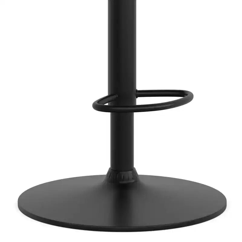 Tabouret de bar pivotant réglable, hauteur comptoir, cadre en métal, assise en mousse, sans accoudoirs, dossier mi-hauteur – Hauteur d'assise 63,5 cm-83,8 cm, supporte 113,4 kg