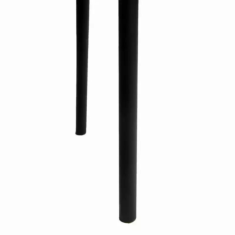 Chaise de salle à manger moderne avec dossier en rotin tissé, assise rembourrée et pieds en fer noir – 73,9 cm H x 55,9 cm L x 51,8 cm P, supporte 150 kg